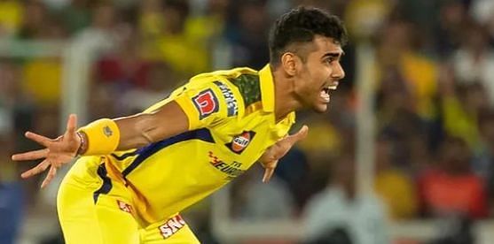 Rajvardhan Hangargekar appealing for a wicket against the Gujarat Titans in IPL 2023 (Image Credits: Rajvardhan Hangargekar's Instagram)